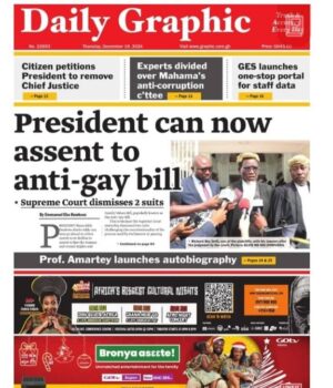 Today’s Newspaper frontpages: Thursday, December 19, 2024.