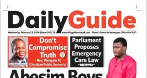 Newspaper Frontpages: Wednesday, February 25, 2026.