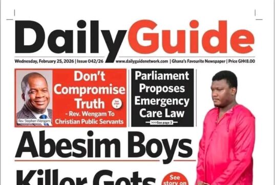 Newspaper Frontpages: Wednesday, February 25, 2026.